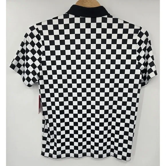 Redvanly Shirt Mens XL Cedres Polo Black/White Golf PUREpoly 4 Way Stretch R2522 - Picture 3 of 6